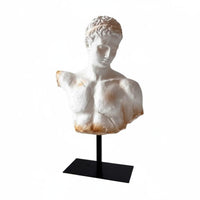 French Bust Figurine Artistic Male Torso Statue Tabletop Display for Living Room