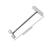 Steel T-Handle Valve Wrench Double-Jaw Valve Wrench with T-Handle Extended Reach Tool Heavy-Duty for Plumbers, Maintenance Technicians, Deep-Well, Narrow Areas, Plumbing Repairs