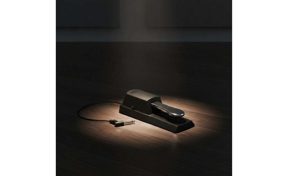 Stable Sustain Pedal with Right-Angled Plug Responsive Sustain Pedal with Anti-Slip Base Quiet Foot Controller Smooth for Pianists