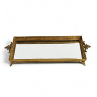 Glass Display Piece Decorative Brass Display Stand Sophisticated for Weddings