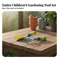 3 Pieces Kids Gardening Tools Child-Sized Kids' Garden Tool Set Metal Miniature Gardening Tool Set for Young Children, Girls, Backyard, Sandbox