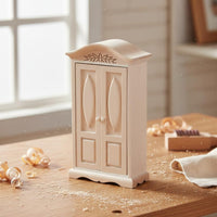 1:12 Dollhouse Wardrobe Handcrafted Unfinished Mini Wardrobe Wooden Home Decor for Model Scene