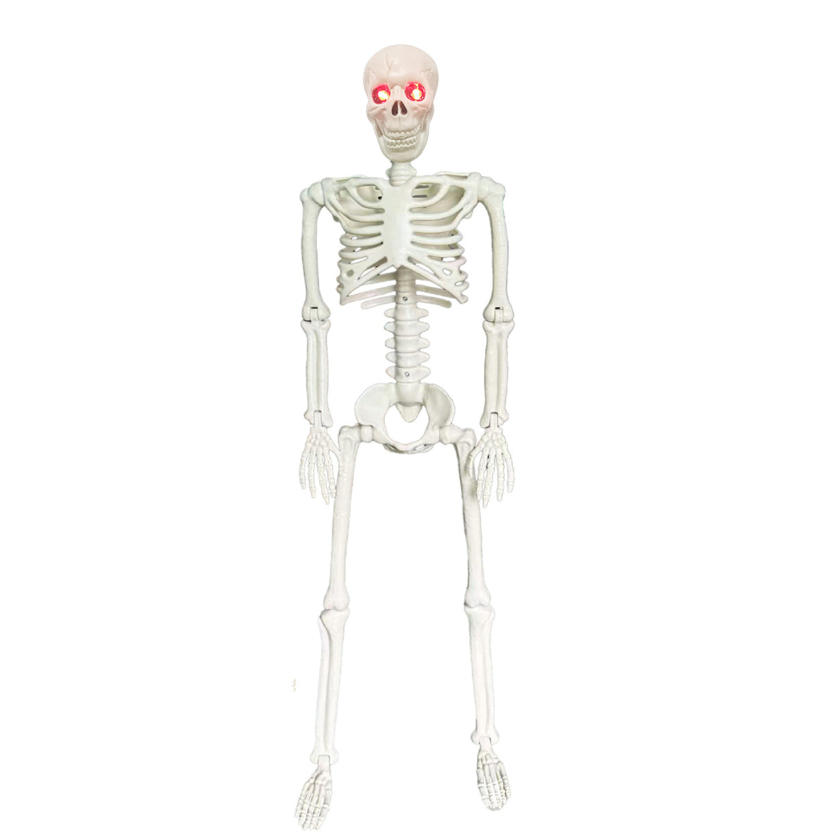 Halloween Skeleton 90cm with Light Simulated Human Pumpkin Skeleton Decoration for Haunted House Scene Setup