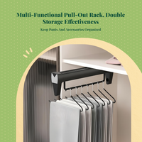 Pull-out rack maximizes closet space
