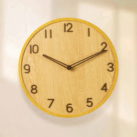 Clock with 3D Numerals Easy-to-Read Frameless Wall Clock Sleek for Bedroom