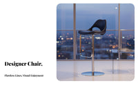 Adjustable rotating Bar Stool Minimalist Design Adjustable rotating Stool Stable Base with Footrest for Interior Designers