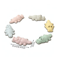 6 Pieces Crocodile Stepping Stone Molded Stepping Stone with Anti-Slip Strips Balance Block Plastic Toy Safe for Children