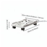 Mobile CPU stand rack with Wheels Raised Edges Rolling System Unit Stand Heavy Duty Adjustable Computer Case Holder for Office