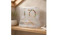 Large Bird Breeding Cage Water-Resistant Clear Acrylic Bird Cage Easy to Clean