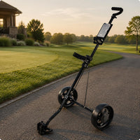 Foldable Golf Trolley Long-Lasting 2 Wheel Golf Pushcart Stable Frame