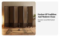 Foldable Design Wheeled Wood and Fabric Screen Portable 4-Panel Room Divider Mobile with casters Space Separator Privacy Protection for Homeowners, amethodice Workers, Business Owners, Bedroom, cosmetics studio, Restaurant, online meeting Calls