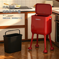 Kitchen Trash Can with Lid, Pedal-Free, Tall, Mobile, Large Capacity, 2026 New Style