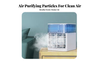 Cools and Humidifies Mini Air Conditioner Fan Humidifier Function Desktop Air Cooler Adjustable Vents for Office Workers, Dorm Room, Bedroom