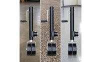 Trailer Jack Swivel Caster Side Crank Trailer Jack with Dual Wheels Reinforced Hardware for Utility Trailers