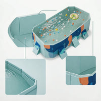 Collapsible Foldable Pool Portable Foldable Swimming Pool Quick Drainage Rigid for Family, Patio