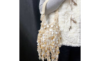Handwoven Seashell Bag Beach Boho Handbag Woven for Women