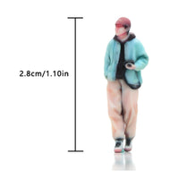3D Printed 1/64 Scale Photographer Figure Realistic Intricacy Model Scene Person Hand Painted Miniature Scene Accessory Resin Material for Hobbyists, Dioramas