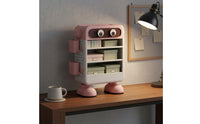 Easy to Organize Student Desk Organizer Shelf Space-Saving Cartoon Book Shelf Large Capacity Standing Book Rack Sturdy for Students, Kids, Study Room, Classroom