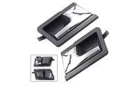 Chrome-Colored Front Interior Door Pull Handle Black Textured Recessed Door Handle Integrated Mounting Tab Car Part Rectangular