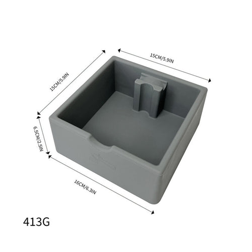 2-in-1 Espresso Grounds Container Pressing Station Non-Slip Base Espresso Pressing Station Efficient Workflow Coffee Grounds Disposal Bin for Cafe