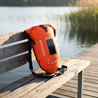 Waterproof Swimming Storage Buoy High Visibility Swim Buoy with Phone Pocket Lightweight Inflatable Swim Dry Bag Long-Lasting for Triathletes