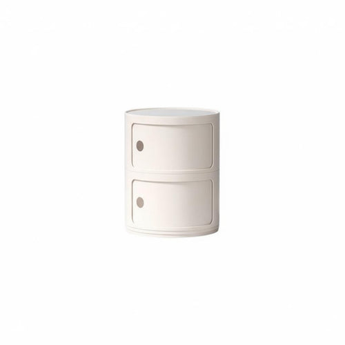 Round Stackable Cabinet Nordic Aesthetic Round Nightstand Stackable Storage Unit Multifunctional Stackable Storage