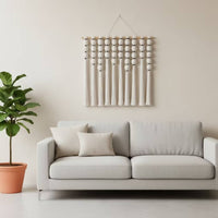 Macrame Wall Hanging Unique Decor Symmetrical for Bedroom, Entryway