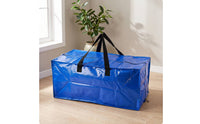 Woven Storage Bag Waterproof Zippered Moving Bag Strong for College Dorm