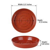 Plant Saucers and Drip Tray Set, Round Trays with Drainage Grooves, Plant Trays for Indoor or Outdoor Plants