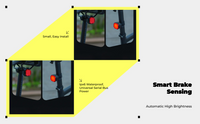 Brake-sensing waterproof bike light