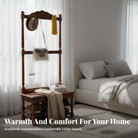 Coat Rack with Shoe Bench triple-function Design Hall Tree Space-Saving for Living Room