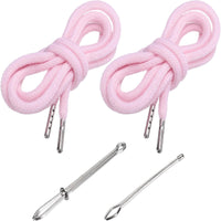 2 Pieces Drawstring Cords with Threader Tools Universal Fit Replacement Drawstring with Threader Heavy Duty Drawstrings for Sweatpants, Hoodies