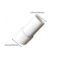 Pool Vacuum Hose Adapter Single Piece White Plastic Connector