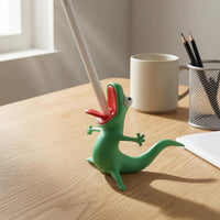 3D-Printed Reptile Pen Holder Curved Tail Reptile Pen Holder Smooth Surface