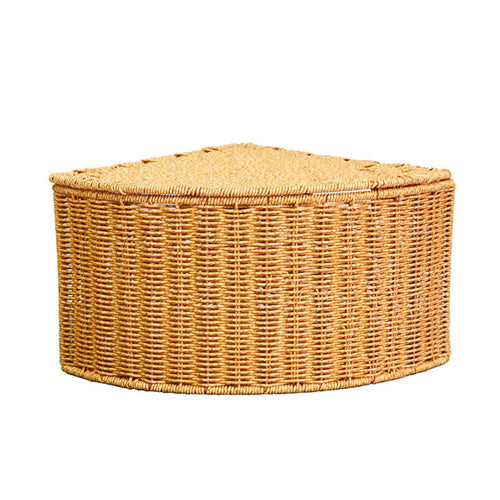 Corner Storage Box with Lid Long-Lasting Woven Corner Basket with Lid