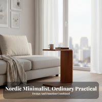 C-Shaped End Table Space-Saving Home Furnishing Multi-Functional for Living Room