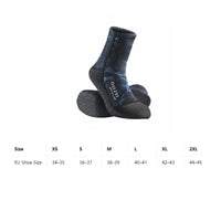 Long-Lasting Construction 3mm Neoprene Dive Socks Quick-Dry Anti-Slip Thermal Socks Wear-Resistant Thermal Swim Booties Barefoot Feel for Snorkelers