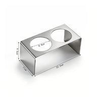 3 Pieces Coffee Bar Organizer Sturdy Stainless Steel Cup Stand Non-Slip