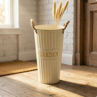 Flower Pail Vase Table Centerpiece Decor Piece Shabby Chic