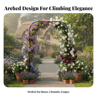 Climbing Plant Arch Weather-Resistant Garden Arbor Good Load-Bearing Easy Assembly for DIY Hobbyists, Partners, Walkway, Patio