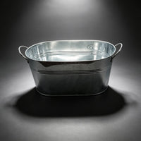 Galvanized Ice Tub Rust-Resistant Cooler Lightweight for Backyard Gatherings