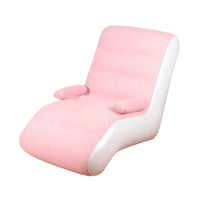 Portable Inflatable Lounge Chair Ergonomic Flocked Inflatable Sofa Foldable Air Lounger for Adults, Camping