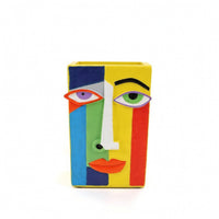 Abstract Face Flower Pot Multicolor Face Planter Decorative for Desk, Balcony