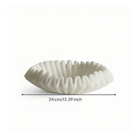 Irregular Fruit Bowl Pleated Sculptural Fruit Bowl Minimalist for Clean-Liners, Dining Table