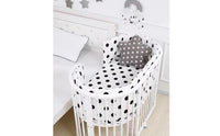 Grows with Your Child Convertible Oval Crib Extendable Design Multi-Functional Infant Bed Space Saving Bedside Sleeper Bassinet for Newborns, Playroom