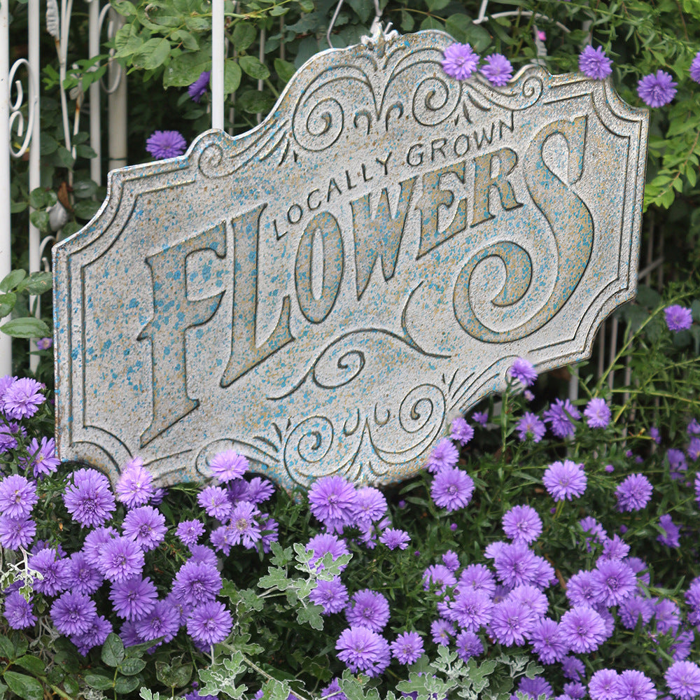 Vintage Iron Wall Art Decoration for Garden - Creative Metal Hanging Ornament