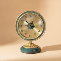 Desktop Clock with Pedestal Base Compact Timepiece Silent for Bedside Table