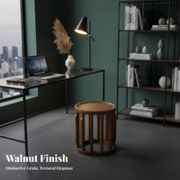 Mortise and Tenon Stool Long-Lasting Wooden Seat Sturdy Support for Bedroom