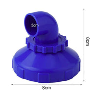 2 Pieces Round Base Inlet Nozzle Replacement Part Blue Plastic Pool Inlet Nozzle