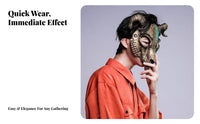edgy goat prong face covering for all genders pronged Monster face covering Large curved protrusions for Adults, Teenagers